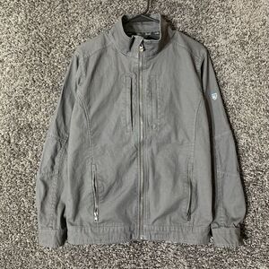 Kuhl Jacket Mens S Gray Double Kross Canvas Workwear Outdoor Hiking Casual
